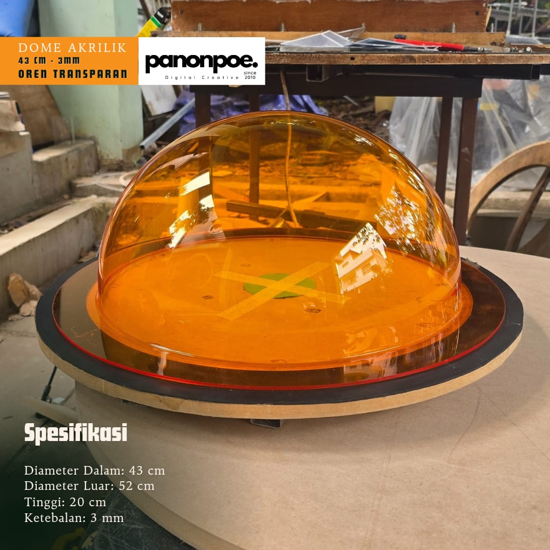 Dome Akrilik Diameter = 43 cm
