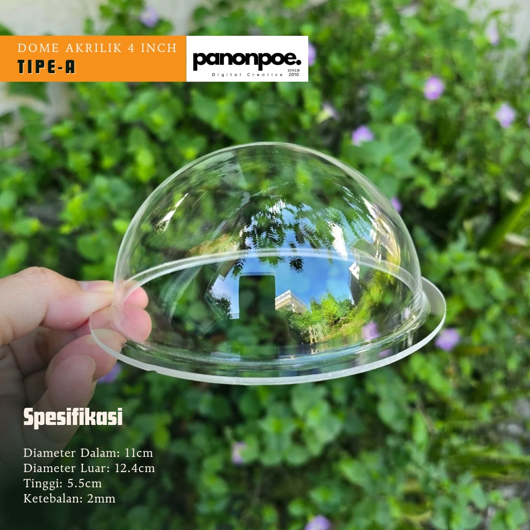 Dome Akrilik Diameter = 11 cm (type A)